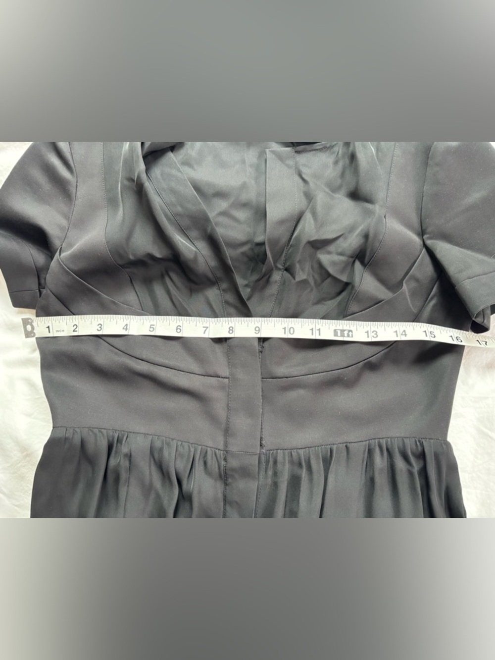 Narciso Rodriguez Black Short-Sleeve Midi Dress - Picture 4 of 5